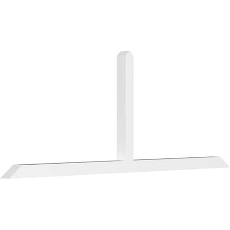 Ekena Millwork Portland Architectural Grade PVC Gable Bracket, 108"W x 40 1/2"H x 4"D x 4"F, 9/12 Pitch GBP108X41X0404POR00